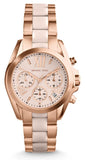 Michael Kors Bradshaw Rose Gold Dial Two Tone Steel Strap Watch for Women - MK6066