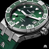 Maurice Lacroix Aikon Venturer Green Dial Green Rubber Strap Watch for Men - AI6057-SSL50-630-5