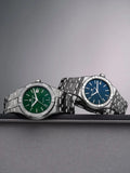 Maurice Lacroix Aikon Date Quartz Green Dial Silver Steel Strap Watch for Men - AI1108-SS002-630-1