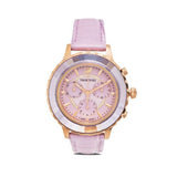 Swarovski Octea Lux Chrono Purple Dial Purple Leather Strap Watch for Women - 5632263