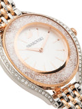 Swarovski Crystalline Aura White Dial Two Tone Mesh Strap Watch for Women - 5644075