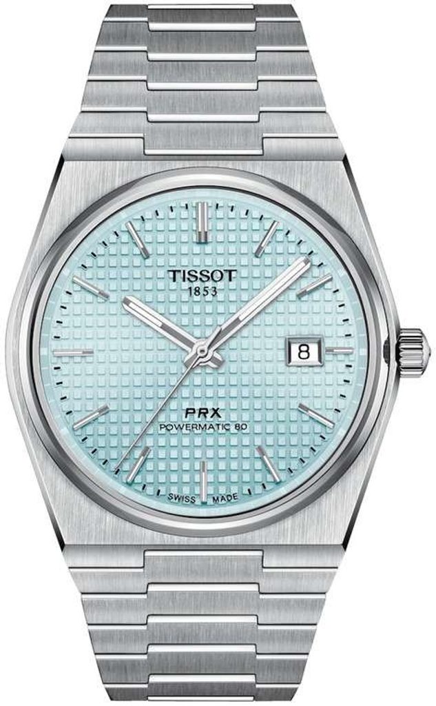 Tissot PRX Powermatic 80 Ice Blue Tiffany Dial Silver Steel Strap