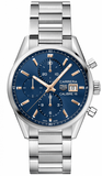 Tag Heuer Carrera Automatic Chronograph Blue Dial Silver Steel Strap Watch for Men - CBK2115.BA0715