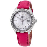 Jam Tangan Tag Heuer Formula 1 Quartz Mother of Pearl Dial Tali Kulit Pink untuk Wanita - WBJ131A.FC8252