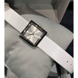 Calvin Klein Mark Silver Dial White Leather Strap Watch for Women - K3R231L6