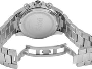 Hugo Boss Driver Chronograph Black Dial Silver Steel Strap Watch for Men - 1512883