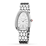 Bvlgari Serpenti Seduttori Diamonds Silver Dial Silver Steel Strap Watch for Women - SERPENTI103361