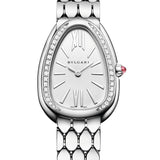 Bvlgari Serpenti Seduttori Diamonds Silver Dial Silver Steel Strap Watch for Women - SERPENTI103361