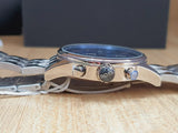 Hugo Boss Jet Blue Dial Silver Steel Strap Watch for Men - 1513384