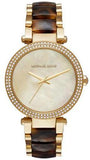 Michael Kors Parker Mother Of Pearl White Dial Two Tone Steel Strap Watch For Women - MK6518