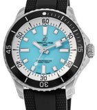 Breitling Superocean Automatic 44 Turquoise Dial Black Rubber Strap Watch for Men - A17376211L2S1