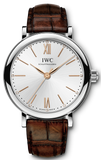 IWC Portofino Automatic Silver Dial Brown Leather Strap Watch for Women - IW357403