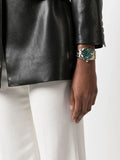 Versace Greca Time Quartz Green Dial Two Tone Steel Strap Watch For Men - VE3K00422