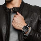 IWC Portofino Chronograph Black Dial Black Leather Strap Watch for Men - IW391029