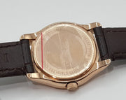 Emporio Armani Classic White Dial Brown Leather Strap Watch For Men - AR9035