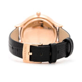 Swarovski Octea Nova Black Dial Black Leather Strap Watch for Women - 5650033