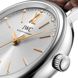 IWC Portofino Automatic Silver Dial Brown Leather Strap Watch for Women - IW357403