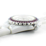 Chanel J12 Quartz Diamonds Mother of Pearl White Dial White Steel Strap Watch for Women - J12 H3243