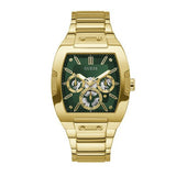 Guess Phoenix Multi Function Green Dial Gold Steel Strap Watch for Men - GW0456G3