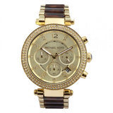 Michael Kors Parker Gold Dial Two Tone Steel Strap Watch for Women - MK5688