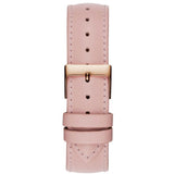 Guess Wonderlust Beige Dial Pink Leather Strap Watch for Women - W1065L1