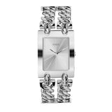 Guess Mod Heavy Metal Silver Dial Silver Steel Strap Watch For Women - W1117L1