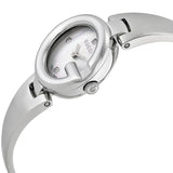 Gucci Guccissima Diamonds Mother of Pearl Dial Silver Steel Strap Watch For Women - YA134504