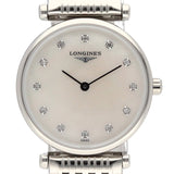 Longines La Grande Classique Diamonds White Dial Silver Steel Strap Watch for Women - L4.209.4.87.6