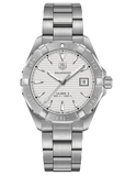 Jam Tangan Pria Tag Heuer Aquaracer Automatic White Dial Silver Steel Strap - WAY2111.BA0928