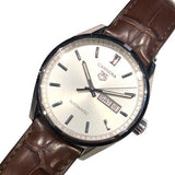 Tag Heuer Carrera Day Date Silver Dial Brown Leather Strap Watch for Men - WBN2011.FC6484