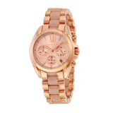 Michael Kors Bradshaw Rose Gold Dial Two Tone Steel Strap Watch for Women - MK6066