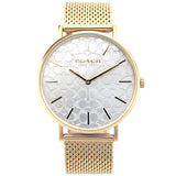 Coach Perry Silver Dial Gold Mesh Bracelet Watch for Women - 14503385