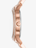 Michael Kors Tibby Pave Rose Gold Dial Rose Gold Steel Strap Watch for Women - MK1058