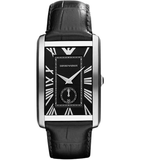 Emporio Armani Classic Analog Black Dial Black Leather Strap Strap Watch For Men - AR1604