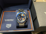 Tag Heuer Formula 1 Gulf Chronograph Blue Dial Silver Steel Strap Watch for Men - CAZ101AT.BA0842