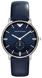 Emporio Armani Analog Quartz Blue Dial Blue Leather Strap Watch For Men - AR1647