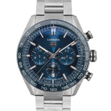 Tag Heuer Carrera Chronograph Blue Dial Silver Steel Strap Watch for Men - CBN2A1A.BA0643