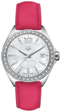 Jam Tangan Tag Heuer Formula 1 Quartz Mother of Pearl Dial Tali Kulit Pink untuk Wanita - WBJ131A.FC8252