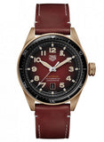 Tag Heuer Autavia Calibre 5 Chinese New Year Maroon panggil Maroon Leather Strap Watch untuk Pria - WBE5193.FC8300