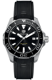 Tag Heuer Aquaracer Black Dial Black Rubber Strap Watch for Men - WAY111A.FT6151