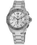 Tag Heuer Aquaracer Professional 200 Date White Dial Silver Steel Strap Watch for Men - CBP1111.BA0627