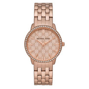 Michael Kors Argyle Quartz Rose Gold Dial Rose Gold Steel Strap Watch For Women - MK3156