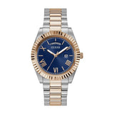 Guess Connoisseur Quartz Blue Dial Two Tone Steel Strap Watch For Men - GW0265G12