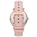 Michael Kors Corey Analog Rose Gold Dial Pink Leather Strap Watch For Women - MK2987