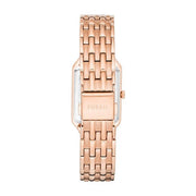 Fossil Raquel Three Hand Date White Dial Rose Gold Steel Strap Watch For Women - ES5271