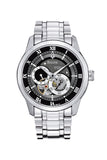 Bulova BVA Dual Aperture Black Dial Silver Steel Strap Watch for Men - 96A119