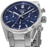 Tag Heuer Carrera Chronograph Blue Dial Silver Steel Strap Watch for Men - CBN2011.BA0642