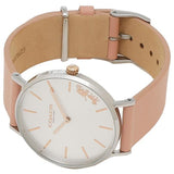 Coach Perry White Dial Pink Leather Strap Watch for Women - 14503128