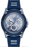 Guess Delta Blue Dial Blue Silicone Strap Watch for Men - GW0051G4