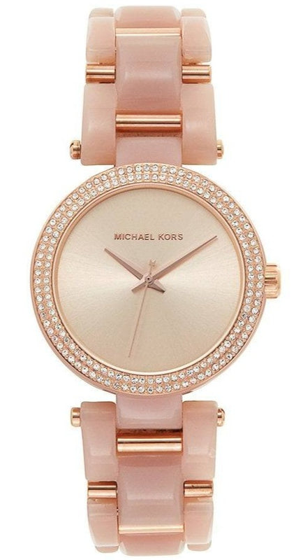 Michael Kors Delray Rose Gold Dial Rose Gold Steel Strap Watch for Women - MK4322